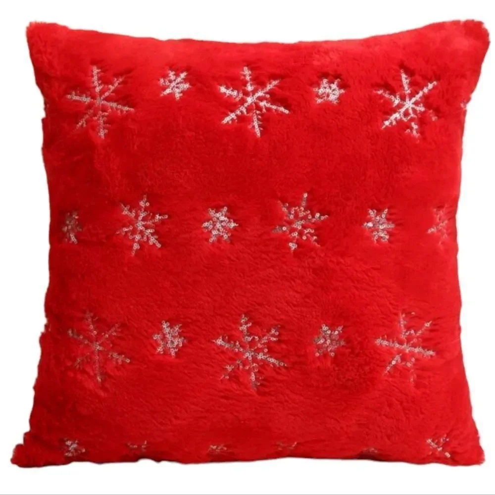 Snowflake Fuzzy Pillow Covers- 2